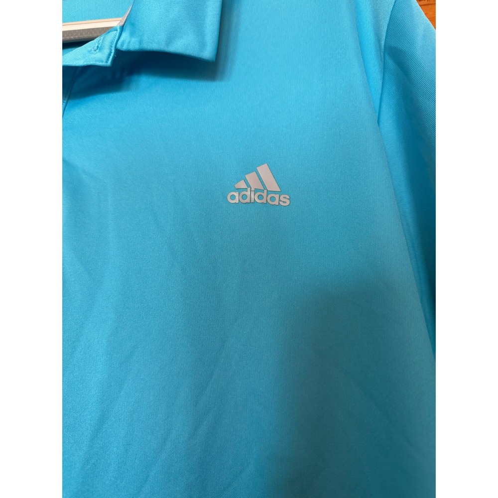 Adidas Golf Polo Shirt Men's Large Blue Short Sleeve Performance Athletic - Picture 3 of 6